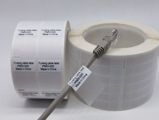 Matte Finish Wire And Cable Labels Thermal Transfer Clear Vinyl Self Laminating Wrap Around