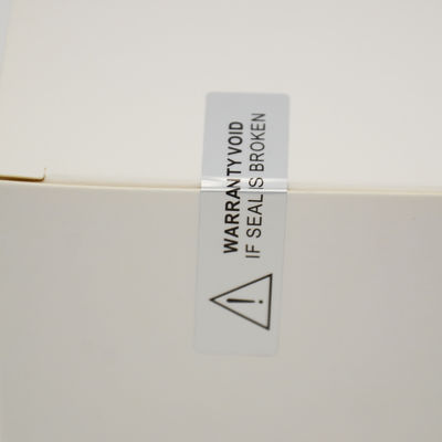 Matte Silver Polyester Proof Tamper Evident Void Security Seal Label Sticker