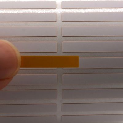 25mmx4mm High Temperature Adhesive Labels 1mil White Matte Polyimide