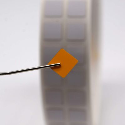 7mmx7mm Permanent Adhesive Label 1.5mil  White Matte High Temperature Resistant Polyimide Label