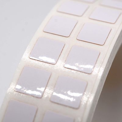 7mmx7mm Permanent Adhesive Label 1.5mil  White Matte High Temperature Resistant Polyimide Label