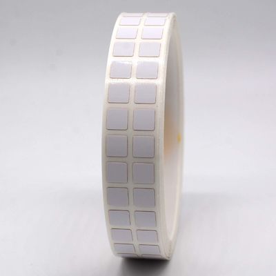 7mmx7mm Permanent Adhesive Label 1.5mil  White Matte High Temperature Resistant Polyimide Label