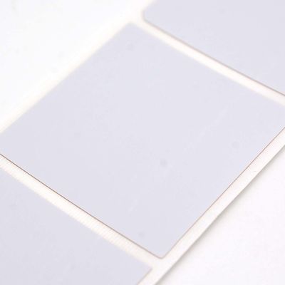 37x37mm Permanent Adhesive Label 2mil White Matte Polyimide Label For Metal