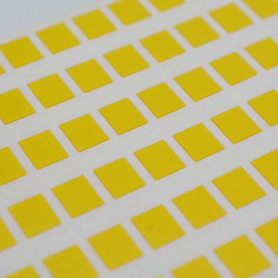 6mmx5mm Low Temperature Labels 1mil Yellow Matte High Temperature Resistant Polyimide Label