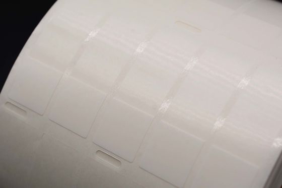 12.7*28.1-12.5mm,1.5mil White Matte Translucent Water Resistant Vinyl Cable Label