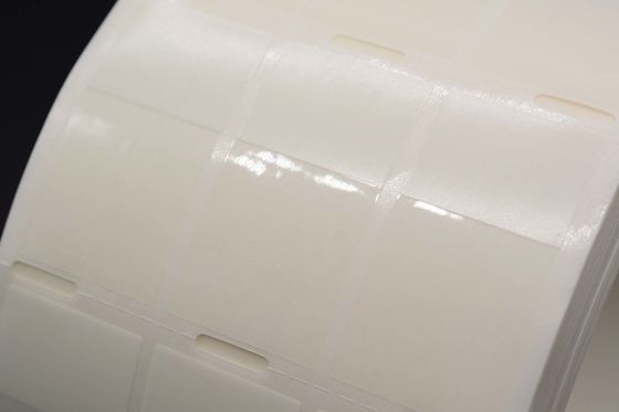 20mmx38-15mm Cable Adhesive Label 1.5mil White Gloss Transparent Water Resistant Polyester Cable Label