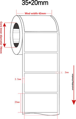 35mmx20mm 	Low Temperature Labels 1mil Black Matte High Temperature Resistant Polyimide Label