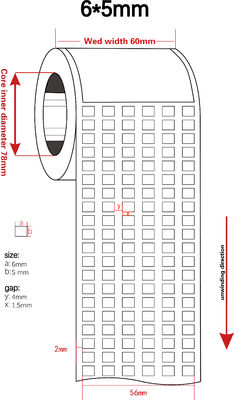 6mmx5mm Low Temperature Labels 1mil Yellow Matte High Temperature Resistant Polyimide Label