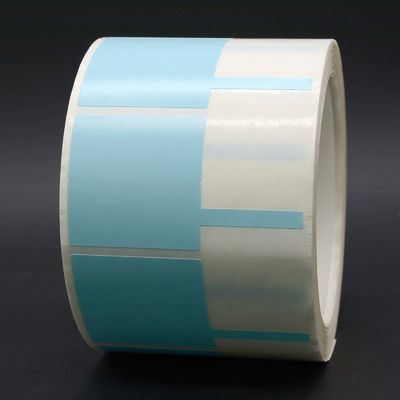 70x40mm Cable Adhesive Label 1.5mil Blue Matte Water Resistant Synthetic Paper Cable Label