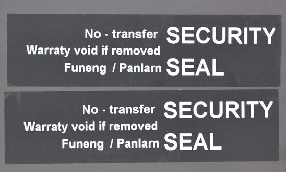 56um 1mil Black Matte Non Transfer High Residue Tamper Proof Label For VOID