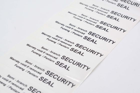 65um 1mil Amper Proof Seal Security Sticker Matte White Semi Transfer For VOID