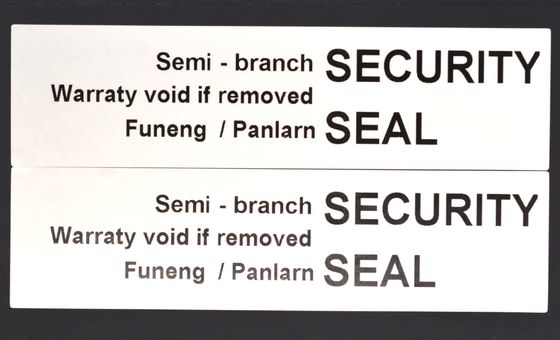 80um 1.5mil Tamper Proof Plastic Seals Matte Silver Semi Transfer High Residue For VOID