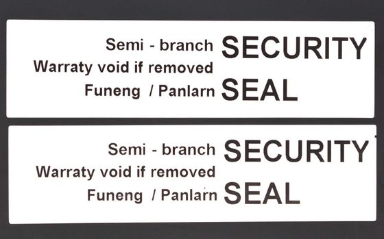 45um 1mil Tamper Proof Seal Security Sticker Silver Matte Semi Transfer With High Residue