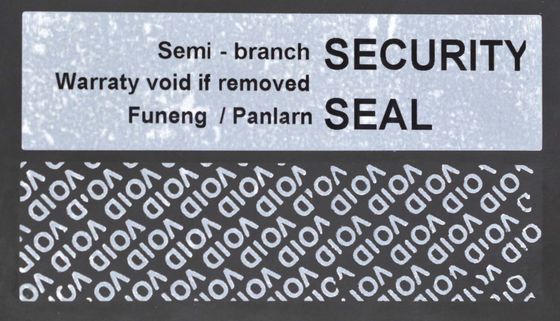 85um 2mil Tamper Proof Security Stickers White Gloss Semi Transfer Low Residue