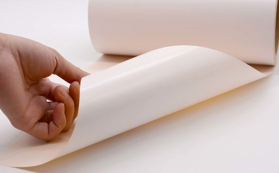 Strong Adhesive Polyimide Materials Matte White 1Mil With Glassine