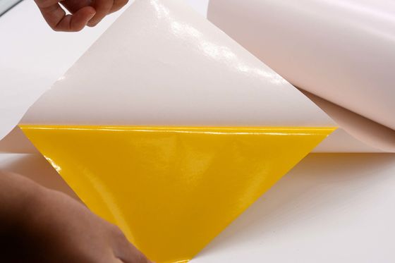 Strong Adhesive Polyimide Materials Matte White 1Mil With Glassine