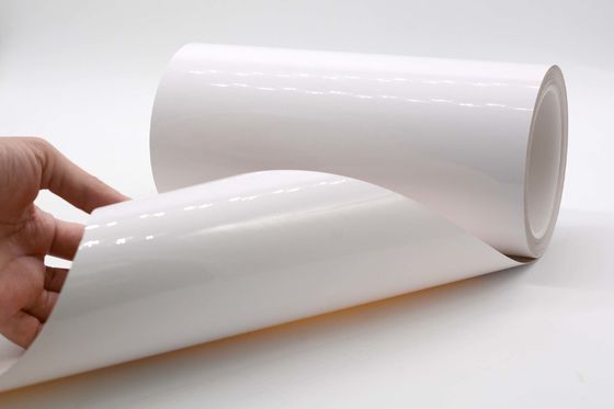 2Mil Gloss White Permanent Adhesive Polyimide Roll Label Material With Glassine
