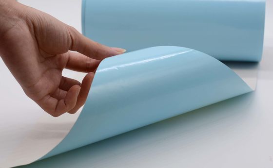 Matte Blue 1Mil Permanent Adhesive Polyimide Materials With Glassine