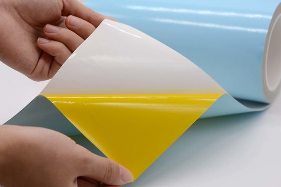 Matte Blue 1Mil Permanent Adhesive Polyimide Materials With Glassine
