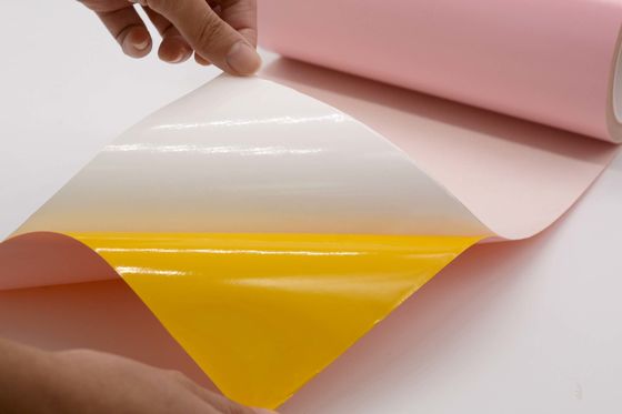1Mil High Temperature Adhesive Label Material Matte Red Permanent Adhesive Polyimide With Glassine