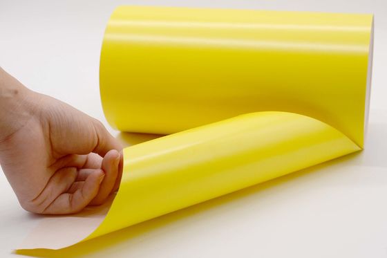 1Mil High Temperature Adhesive Label Material Matte Yellow Permanent Adhesive Polyimide With Glassine