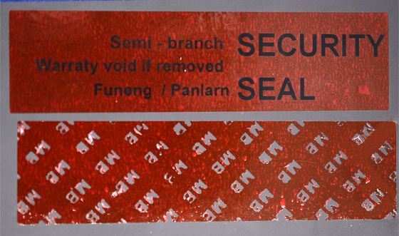 55um 1mil Tamper Proof Seal Security Sticker Glossy Red Semi Transfer High Residue Tamper Evident Label
