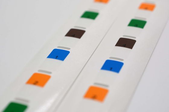 10*20-10mm Adhesive Cable Labels Multicolor Matte Translucent Water Resistant Vinyl Cable Label