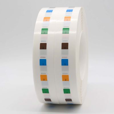 10*20-10mm Adhesive Cable Labels Multicolor Matte Translucent Water Resistant Vinyl Cable Label