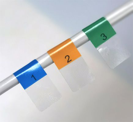 10*20-10mm Adhesive Cable Labels Multicolor Matte Translucent Water Resistant Vinyl Cable Label