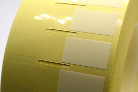 60x15-25mm Cable Adhesive Label 1mil Yellow Gloss Transparent Water Resistant Polyester Cable Label